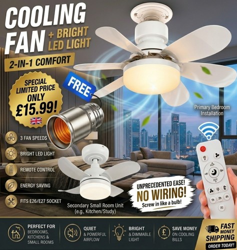 40w 52cm led - ceiling, fan